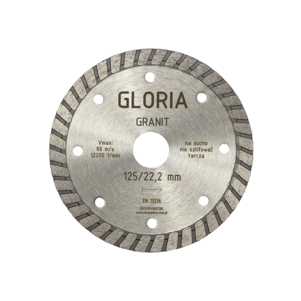 Tarcza diamentowa GLORIA 125 mm granit