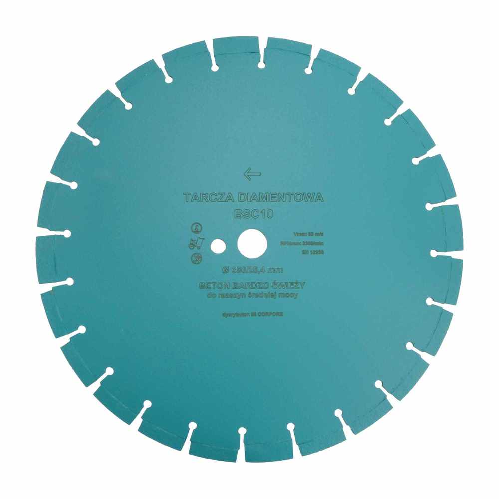 Tarcza diamentowa BSC10 350/10 mm beton b. świeży