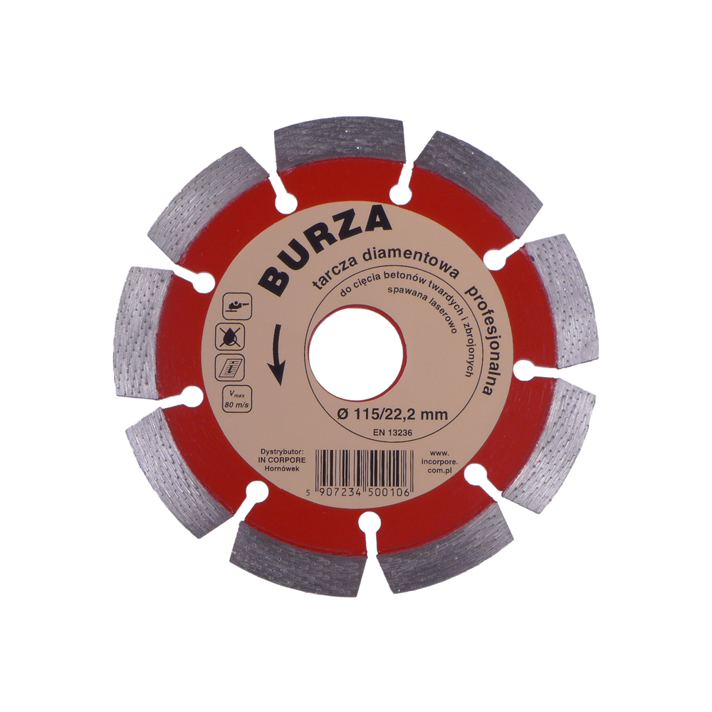 Tarcza diamentowa BURZA 115 mm