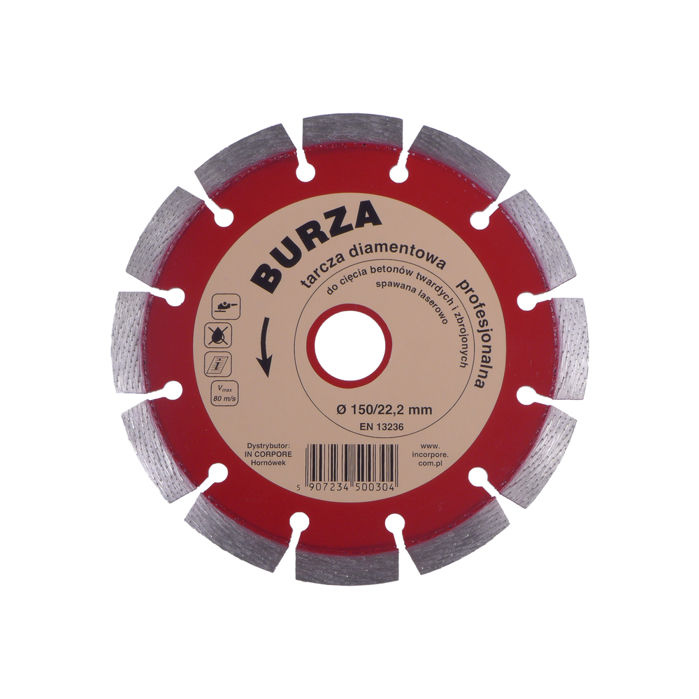 Tarcza diamentowa BURZA 150 mm