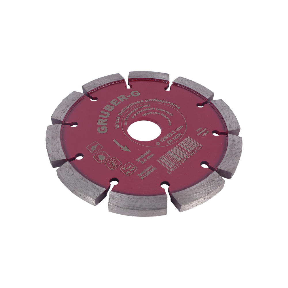 Tarcza diamentowa GRUBER G 125/6,4 mm