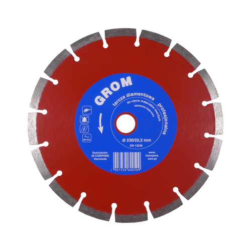 Tarcza diamentowa GROM 230 mm