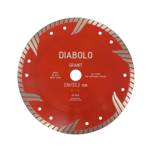Tarcza diamentowa DIABOLO 230 mm granit