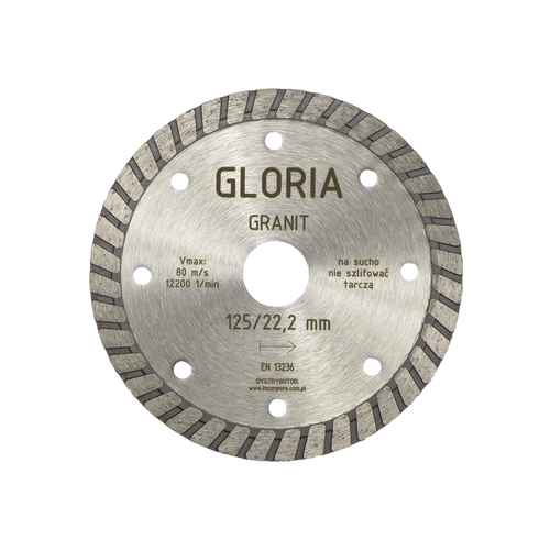 Tarcza diamentowa GLORIA 125 mm granit