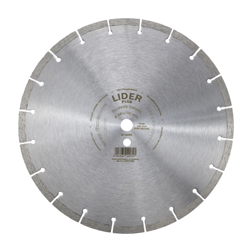 Tarcza diamentowa LIDER PLUS 350 mm z mocowaniem 20 mm
