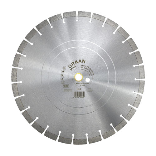 Tarcza diamentowa ORKAN MAX 400 mm z segmentami 15 mm