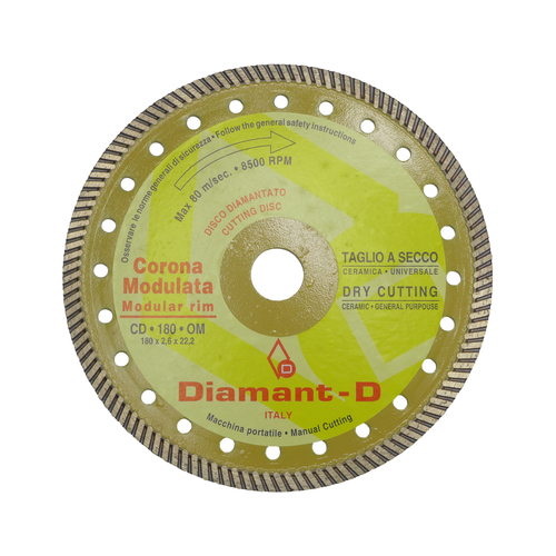 Tarcza diamentowa TURBO 180 mm żółta marmur