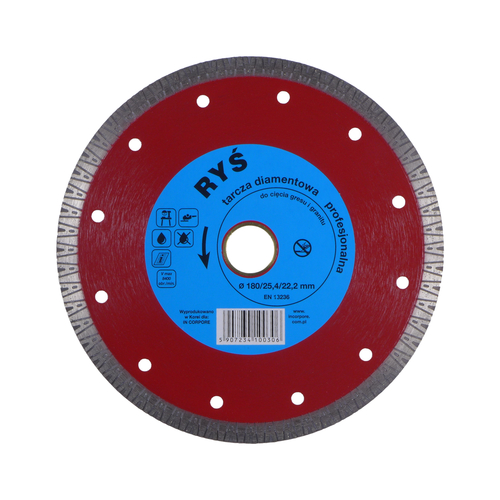 Tarcza diamentowa RYŚ 180 mm