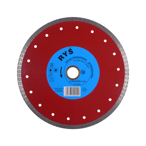 Tarcza diamentowa RYŚ 250 mm