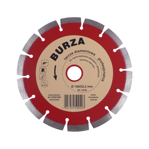 Tarcza diamentowa BURZA 180 mm