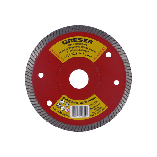 Tarcza diamentowa GRESER 125 mm